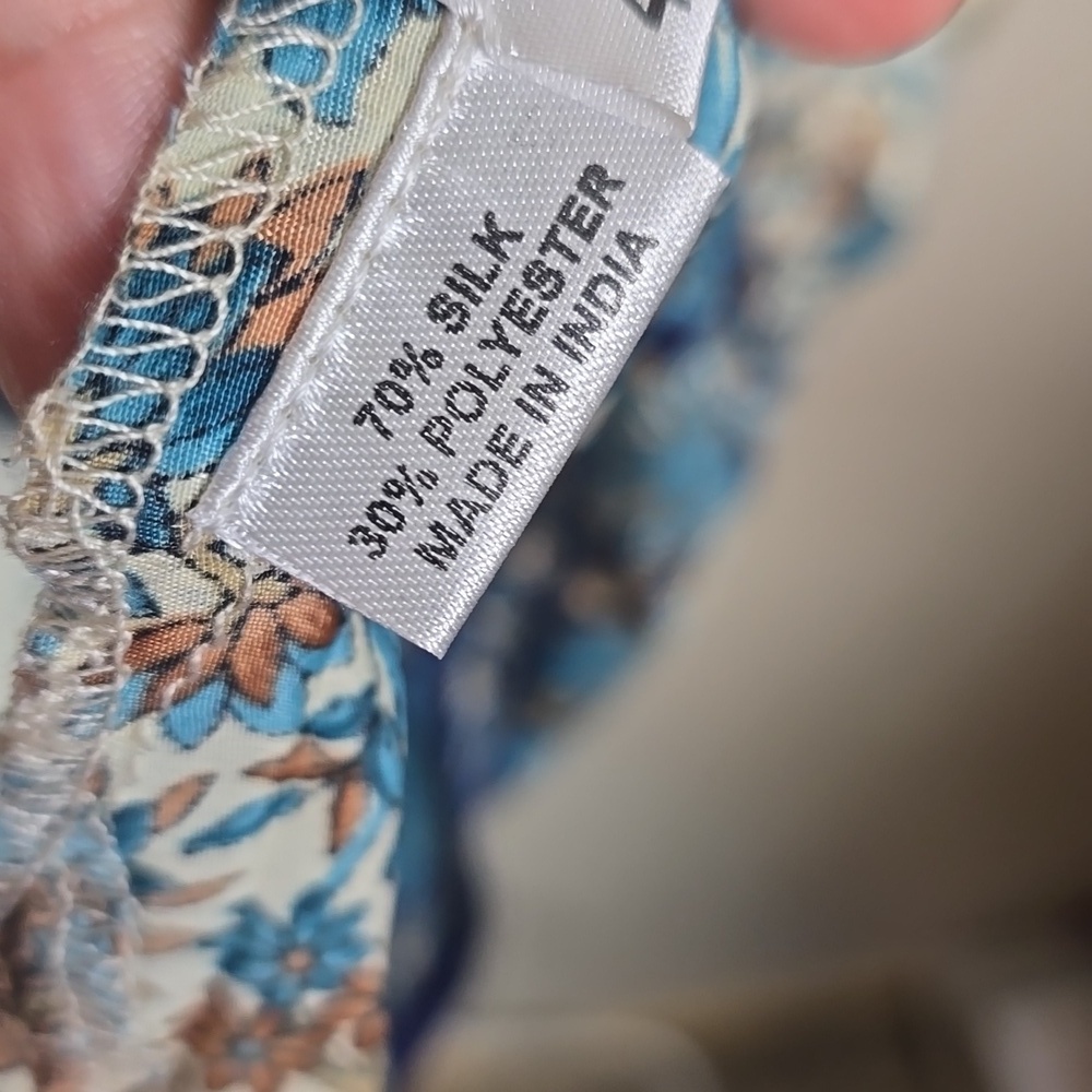 La Fourmi Rougue Floral Patterned Kaftan Dress Silk Blend Size XXL - Picture 6 of 7